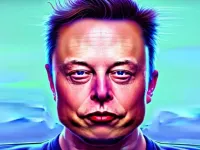 Funny Elon Musk Face image