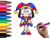 Pomni Coloring Time image